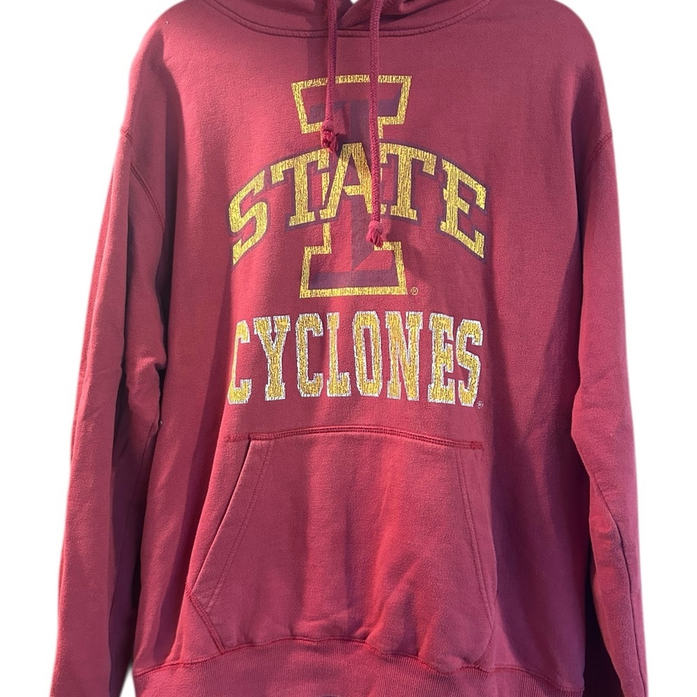 Iowa State Cyclones Red Hoodie with Yellow Graphic sweatshirt Large